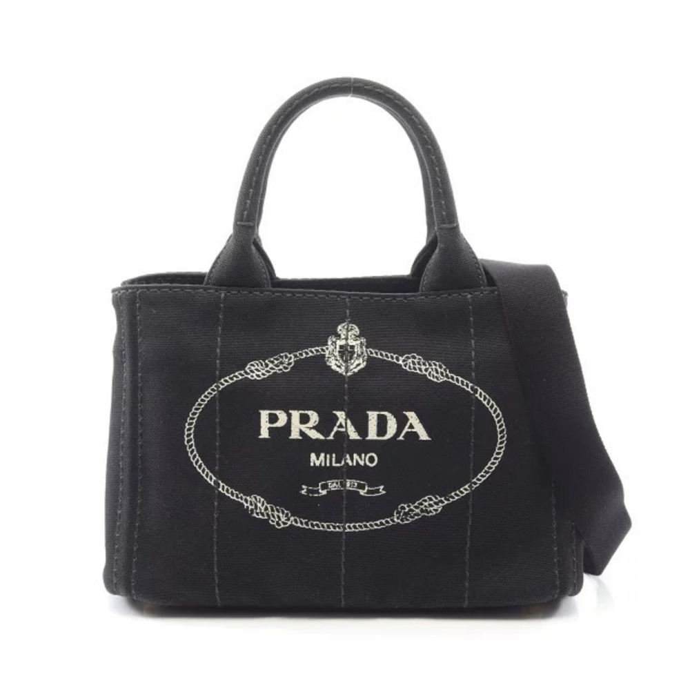 Prada CANAPA tote bag canvas black